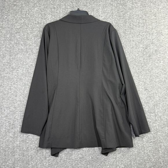 Torrid Blazer Jacket Womens Size 2X Black Long Sleeve Open Front - Picture 2 of 5